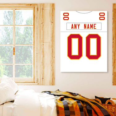 Kansas City Jersey Custom Canvas Print Wall Art for Boy Girl Men Women Football Personalized Canvas Art